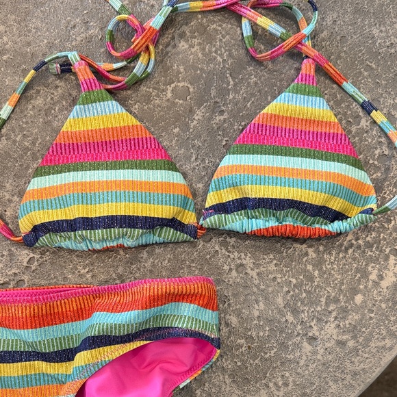 Colorful Striped Bikini Set - Picture 7 of 7